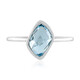 Gouden ring met een hemel-blauwe topaas
