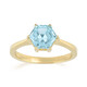 Zilveren ring met een hemel-blauwe topaas