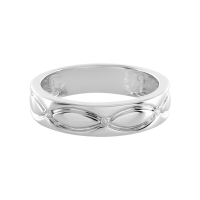 Zilveren ring met I4 (J) Diamanten