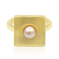 Zilveren ring met een zoetwater kweekparel
