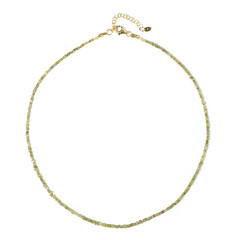Zilveren halsketting met gele diamanten