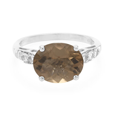 Zilveren ring met een rookkwarts