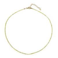 Zilveren halsketting met gele diamanten