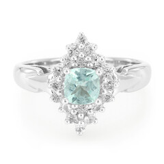 Zilveren ring met een Groene fluor apatiet