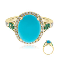 Gouden ring met een turkoois