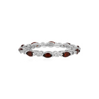 Zilveren ring met Mozambique granaten