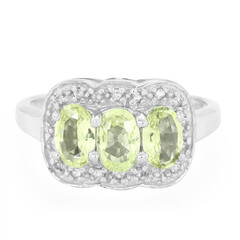 Zilveren ring met Braziliaanse chrysoberiillen