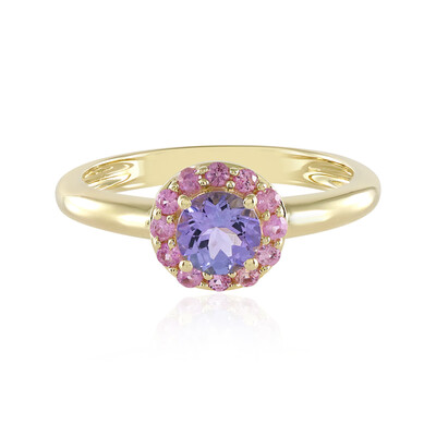 Gouden ring met een tanzaniet