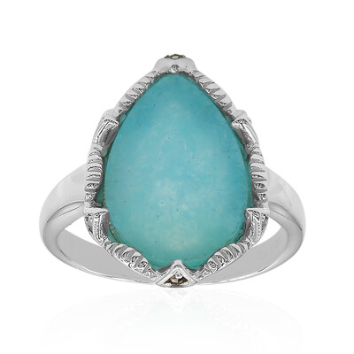Zilveren ring met een amazoniet (Annette classic)