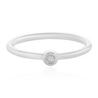 Zilveren ring met een I2 (H) Diamant