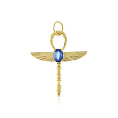 Zilveren hanger met een kyaniet