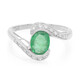 Zilveren ring met een Bahia-smaragd