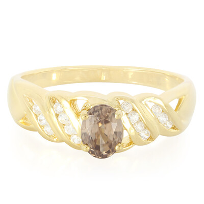 Zilveren ring met een kaneel zirkoon