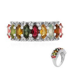 Zilveren ring met toermalijnen