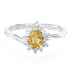 Zilveren ring met een citrien