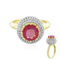 Gouden ring met een Madagaskar Roze Saffier (de Melo)
