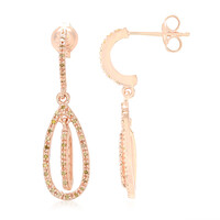Zilveren oorbellen met Fancy diamanten