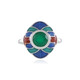 Zilveren ring met een Groene onyx (Adela Silber)