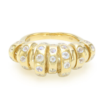 Zilveren ring met regenboog maanstenen (Annette)
