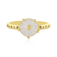 Zilveren ring met een parelmoer