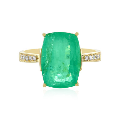 Gouden ring met een Ethiopische smaragd (AMAYANI)