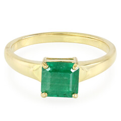 Zilveren ring met een Bahia-smaragd