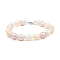 Zilveren armband met zoetwater kweekparels (TPC)