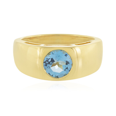 Zilveren ring met een Zwitsers-blauwe topaas