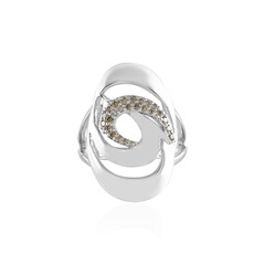 Zilveren ring met I3 Champagne Diamanten (de Melo)