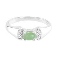 Zilveren ring met een keizerlijk chrysopraas