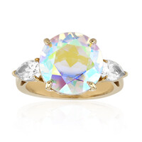 Zilveren ring met een maanlicht kwarts