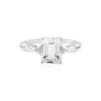 Zilveren ring met een witte kwarts