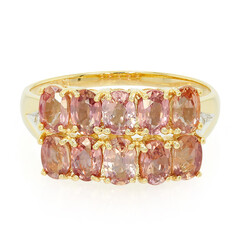 Gouden ring met Onverhitte Padparadscha Saffieren (AMAYANI)