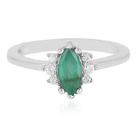 Zilveren ring met een Socoto smaragd
