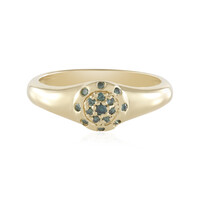Zilveren ring met een I2 Blauwe Diamant