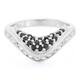 Zilveren ring met witte saffieren