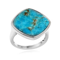 Zilveren ring met een Blauwe Kingman Mohave Turkoois (Faszination Türkis)