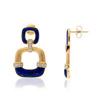 Gouden oorbellen met lapis lazulistenen (CIRARI)