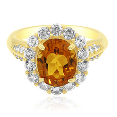 Zilveren ring met een Madeira citrien