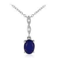 Zilveren halsketting met een Koningsblauwe Spinel