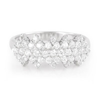 Zilveren ring met zirkonen