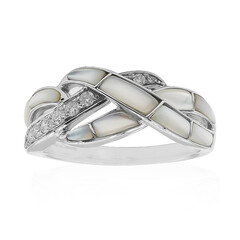 Gouden ring met parelmoer (CIRARI)