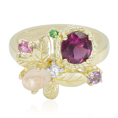 Gouden ring met een rhodliet