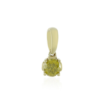 Gouden hanger met een I4 Gele Diamant