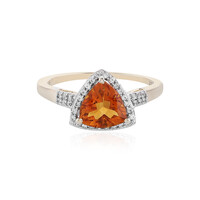 Gouden ring met een Madeira citrien