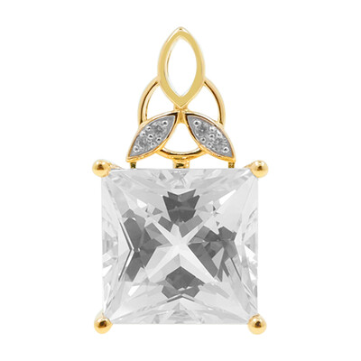 Gouden hanger met een danburiet