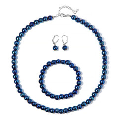 Zilveren set met Royal Blue Hematieten
