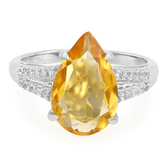 Zilveren ring met een citrien