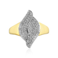 Zilveren ring met I4 (J) Diamanten