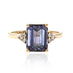 Gouden ring met een Onverhitte Tanzaniet (CIRARI)